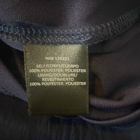 Fraiche By J Navy High Low Faux Wrap Midi Dress New With Tags Large - Picture 11 of 11